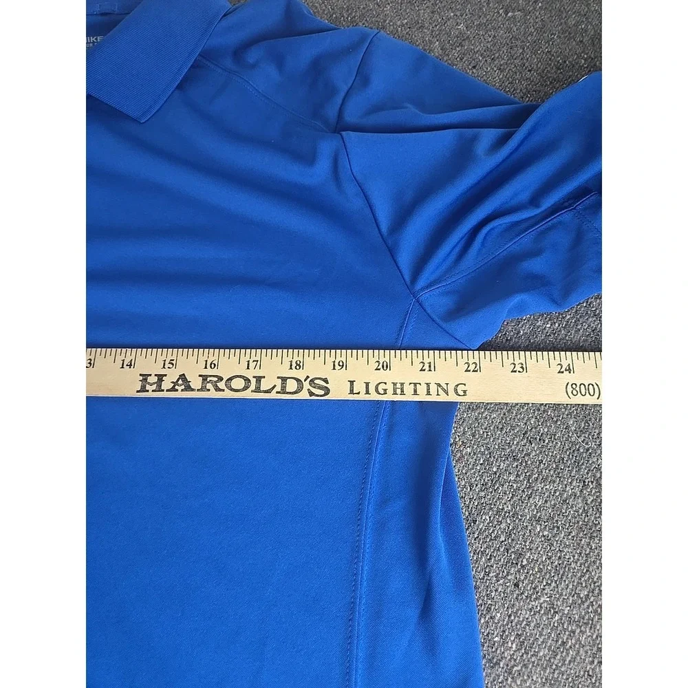 Nike Golf Shirt Mens Large Blue Polo S/s Dri Fit Casual Tour Performance